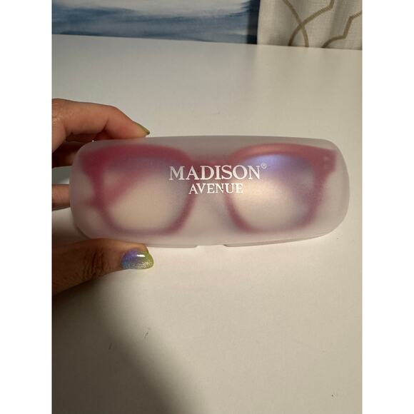 Madison Avenue Blue Light Blocking Glasses Oversized (Red) - Picture 5 of 5